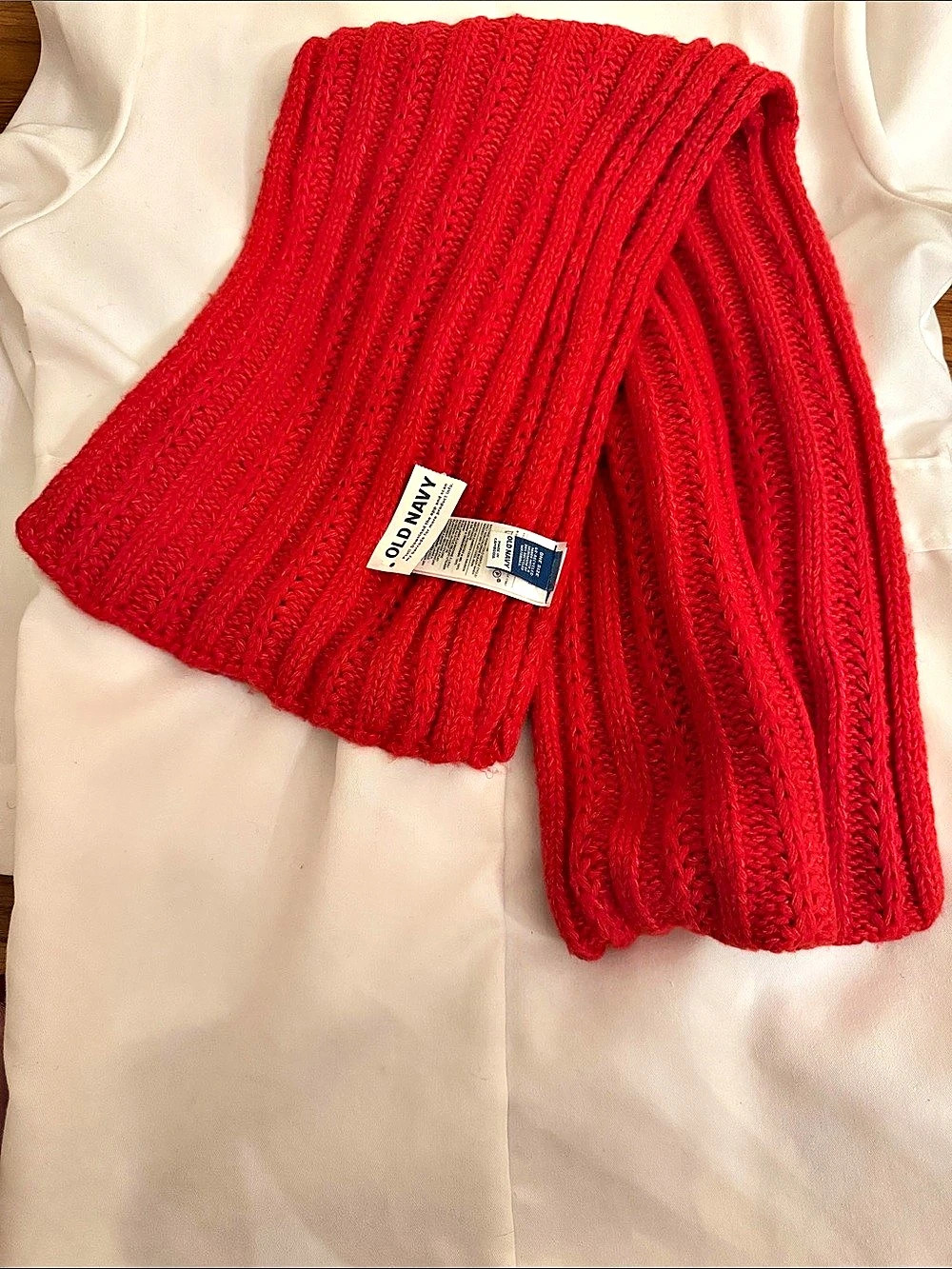 Old Navy Rib-Knit Scarf Red